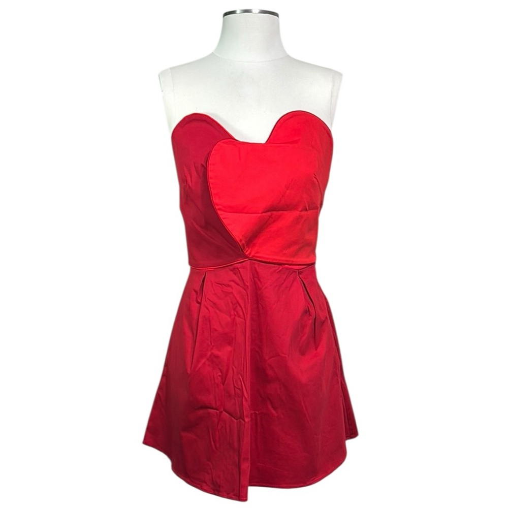 Farm Rio x Anthropologie Strapless Heart Mini Dress Size Medium